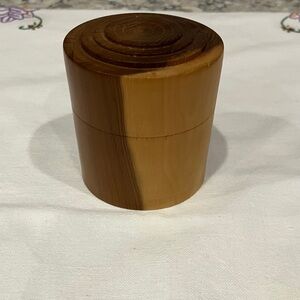 Tiny Wooden Round Storage Box